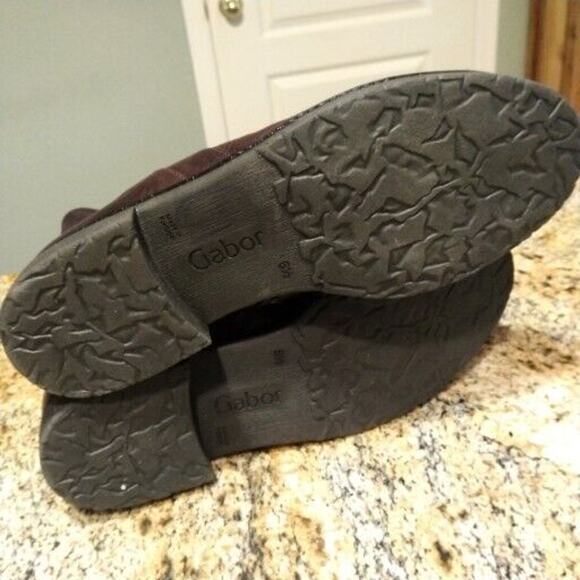 Gabor Womens Plum Purple Zip Biker Leather Boots Sz 6.5 - NWOB - Picture 11 of 12